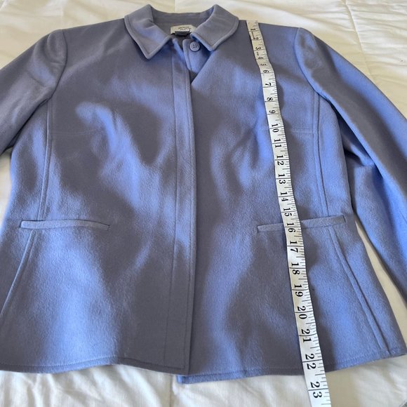 Ann Taylor Loft virgin wool,blazer periwinkle women's sz 4, light blue - Picture 10 of 16
